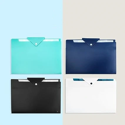 Pocket Expanding File Folder A4 Letter Size Plastic File Folders Accordion Document Organizer for School