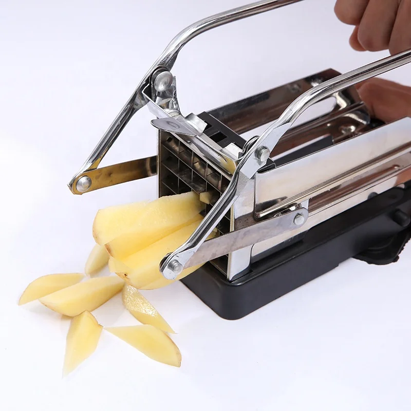 Hot selling kitchen tools manual vegetable stainless steel commercial chips slicer cut machine fries potato french fry cutter