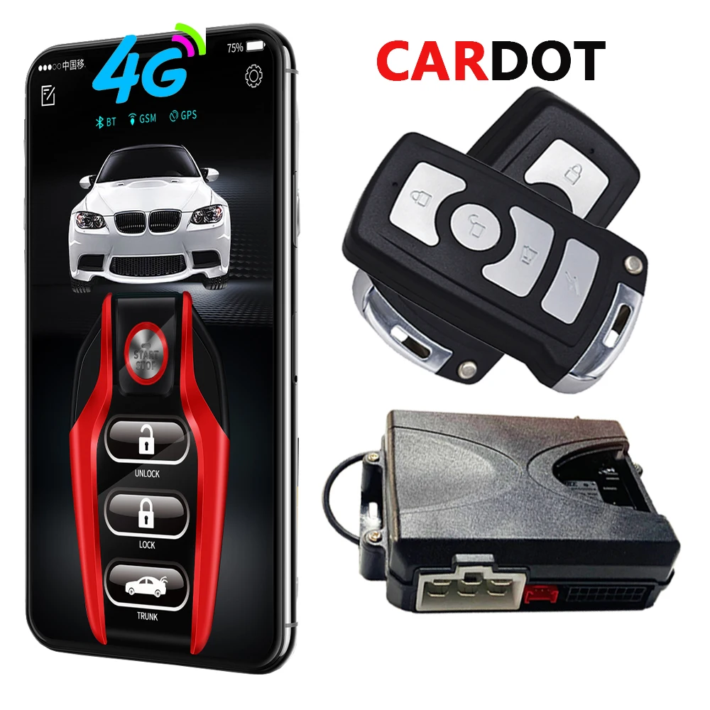 Drop Shipping KOL Cardot Remote Starter Central Locking Upgrade Steel Mate Remote Engine Start Smart Security System Car Alarms