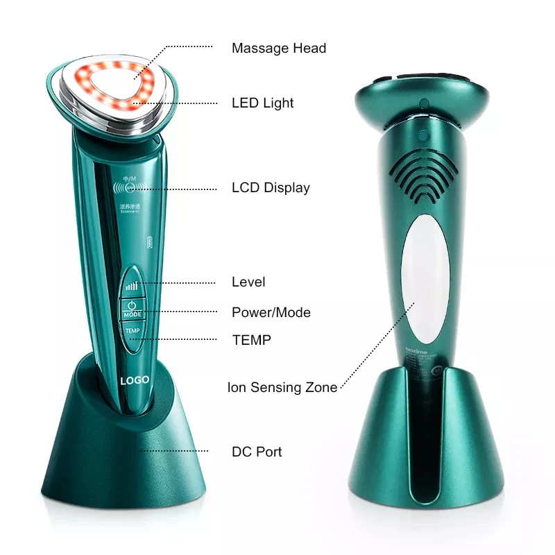 Spa nu home use facial equipment led galvanic ion therapy skin rejuvenator multi-function beauty device