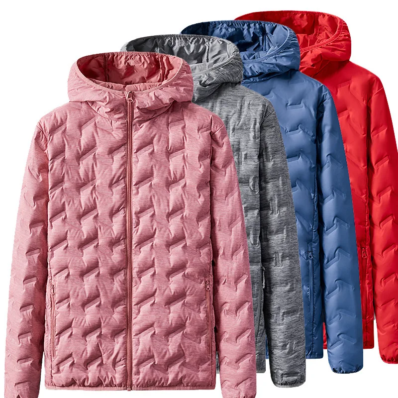 4XL Couples Down Jacket 90 Down Puffer Jacket Women Lined Hooded Lightweight Logo Custom Men Quilted Coat Duvet Outerwear