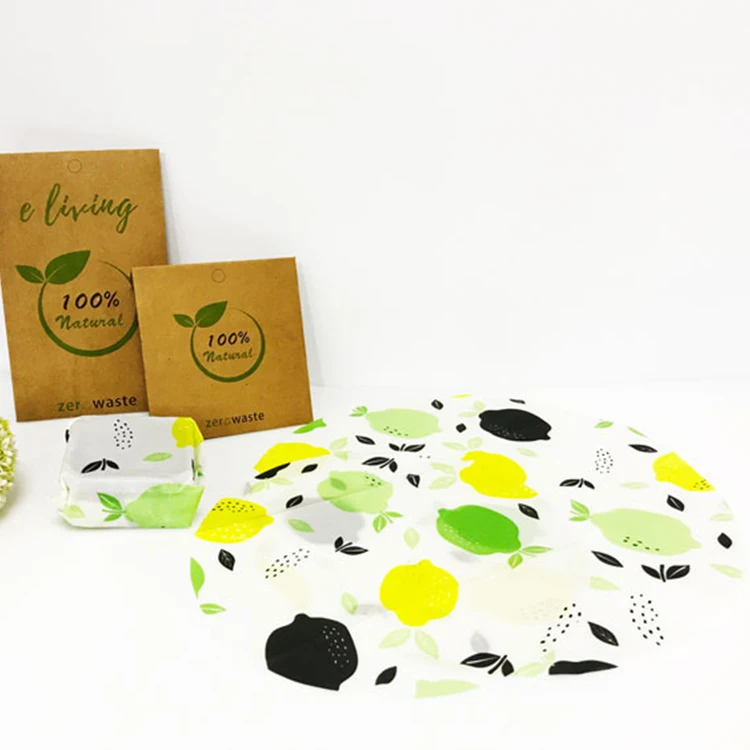 Natural eco friendly reusable Kitchen Custom Storage Beeswax Food Wraps