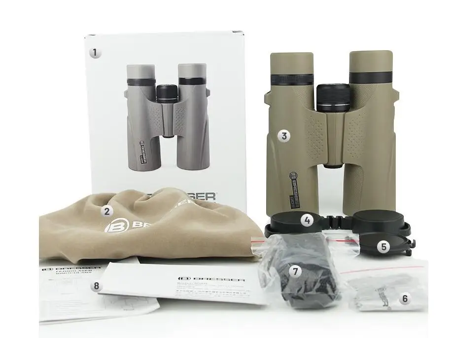 8X42/10X42 IPX7 Nitrogenous Waterproof Binoculars Long Range High Quality Metal Focusing Wheel Telescope for Bird Watching