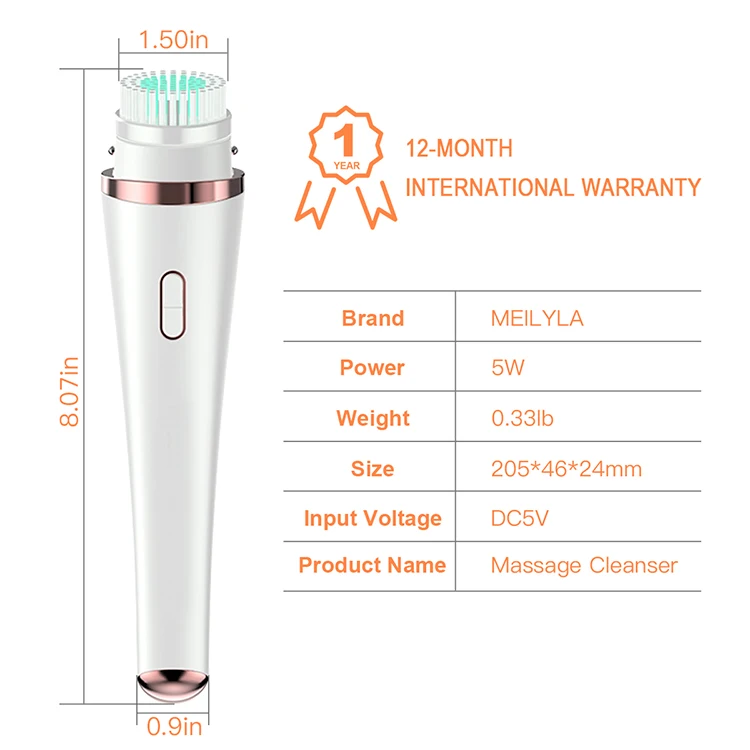 5 in 1 mini face cleaning exfoliator spin brush Beauty Care Massage Electric Facial Cleansing Brush, Skin Care Face Massager