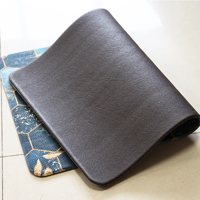 Cushioned Kitchen Rug Waterproof Non-Slip Kitchen Mats Heavy Duty PVC Ergonomic Foam Rug for Kitchen Floor