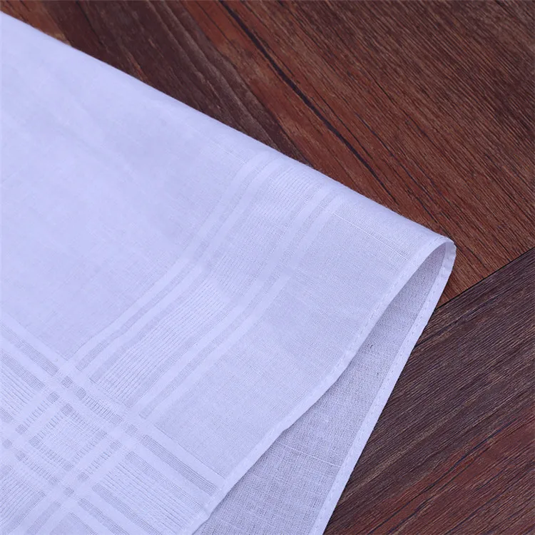 
Wholesale High Quality Cotton Pocket Square Mens Printed White Handkerchief 