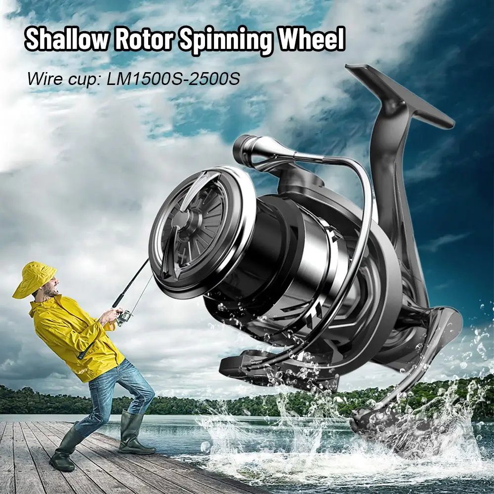 Metal road wheel double bass fishing reels fishing line wheel