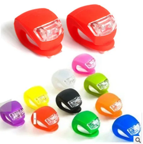 Promotional Good quality new mini LED silicone bicycle light, LED Tail Bike Light