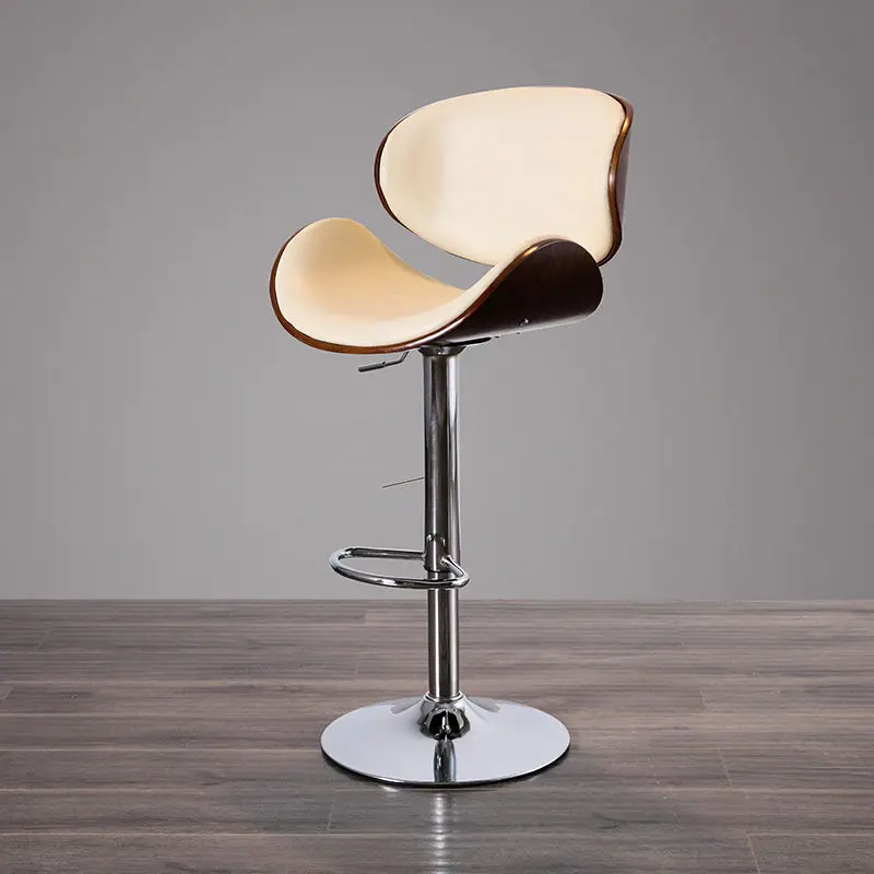 Bar Stools Luxury Furniture Adjustable Swivel Gold High Chair Modern Metal Leather Bar Stools With Back