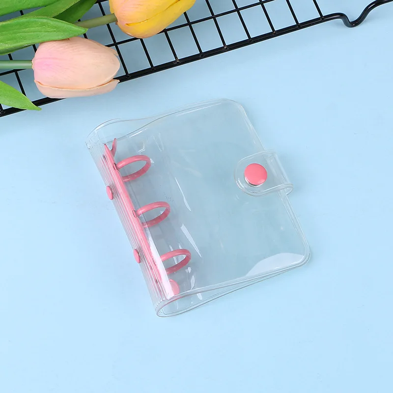 Promotional Cheap Student PVC Vinyl File Folder Portfolio Divider Organizer Office Notepad Mini 3-Ring Binder Journal