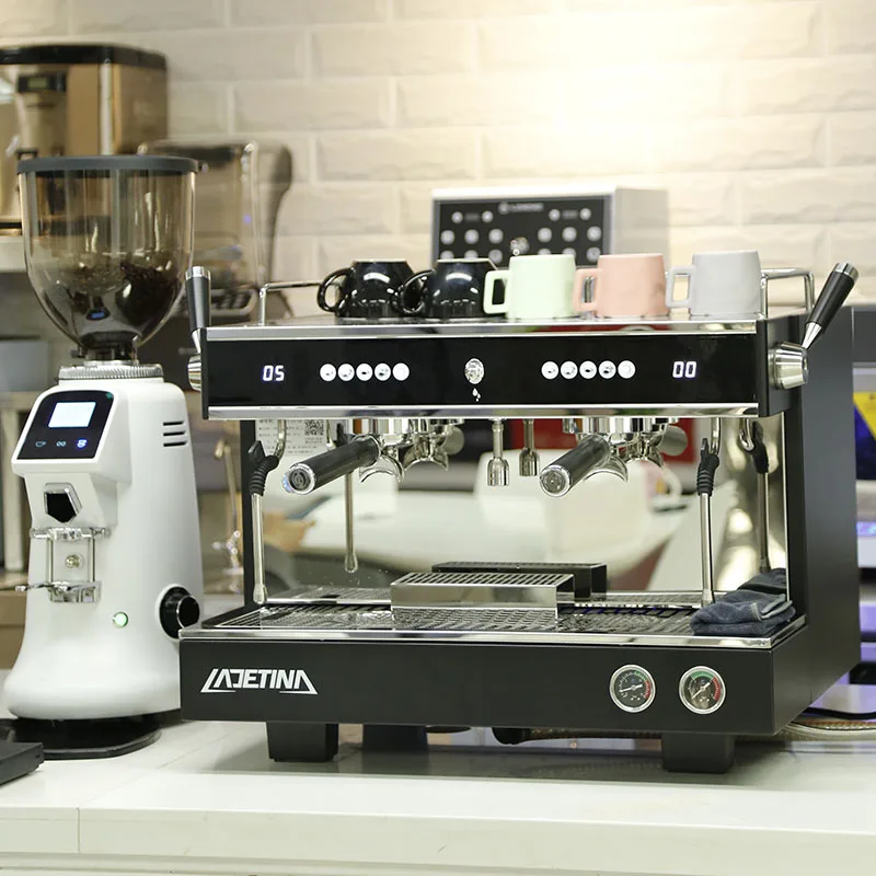 Latest LADETINA 3000W Double Groups Coffee Machine Barista Espresso Machine Commercial Professional