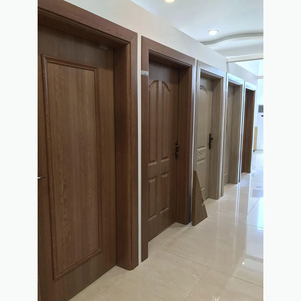 
pvc door factory provide 2350*1000*35mm Saudi popular waterproof WPVC profile wpc door and frame interior using 