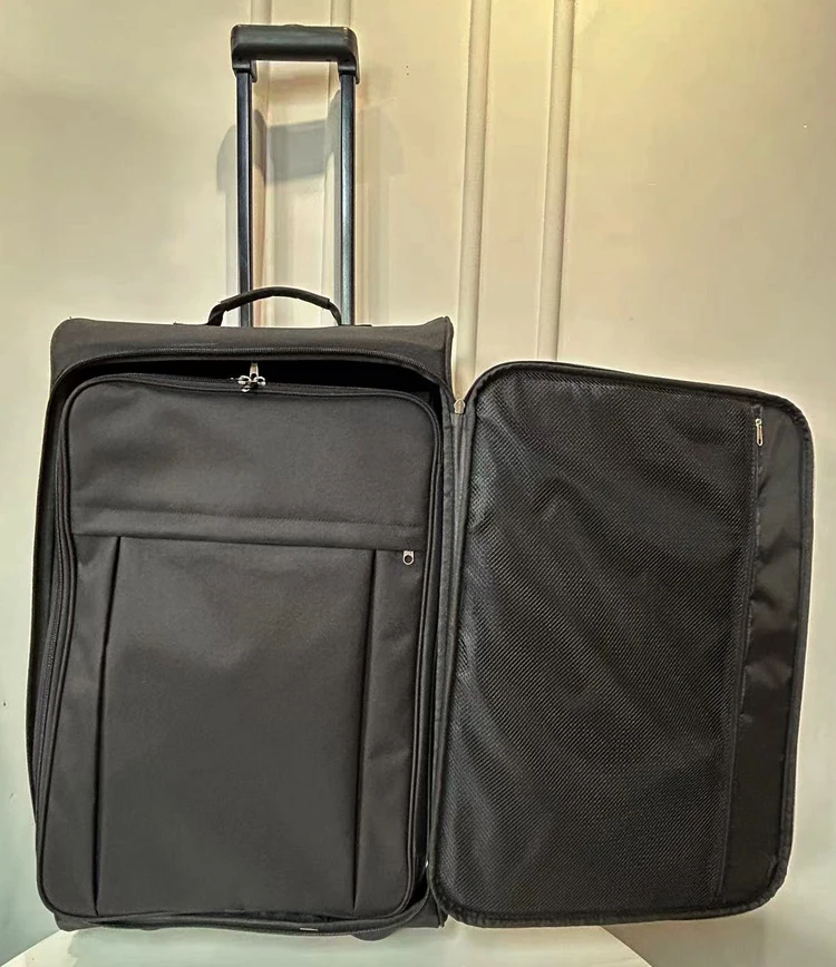 High Quality Casual Bag Set ODM OEM Service Black Oxford Polyester Sports Trolley Luggage 2 Wheels Soft Large Suitcase Vietnam