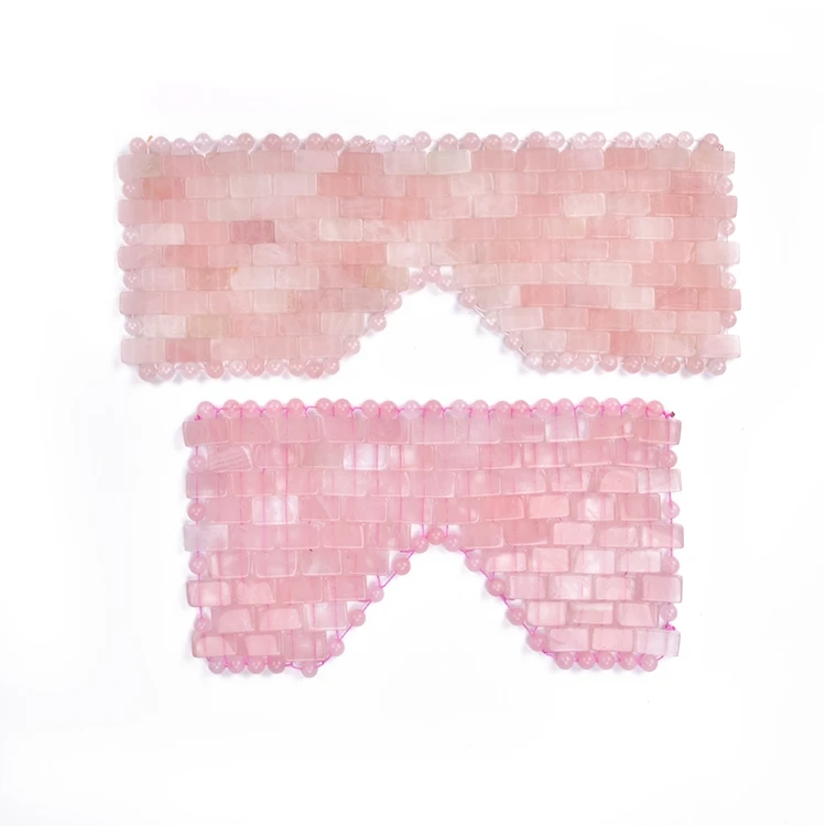 Wholesale Anti aging Skin Care Set Rose Quartz Eye Mask, Rose Quartz roller and Gua Sha Set With Gift Box