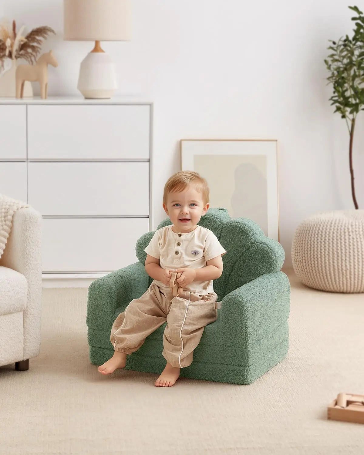 2024 New product sponge 2-in-1 foldable washable kids play sofa for kids play room