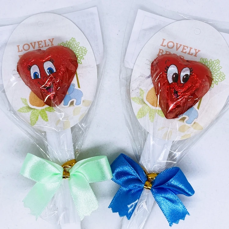 HEART WINK CHOCOLATE LOLLIPOP STICK CHOCO