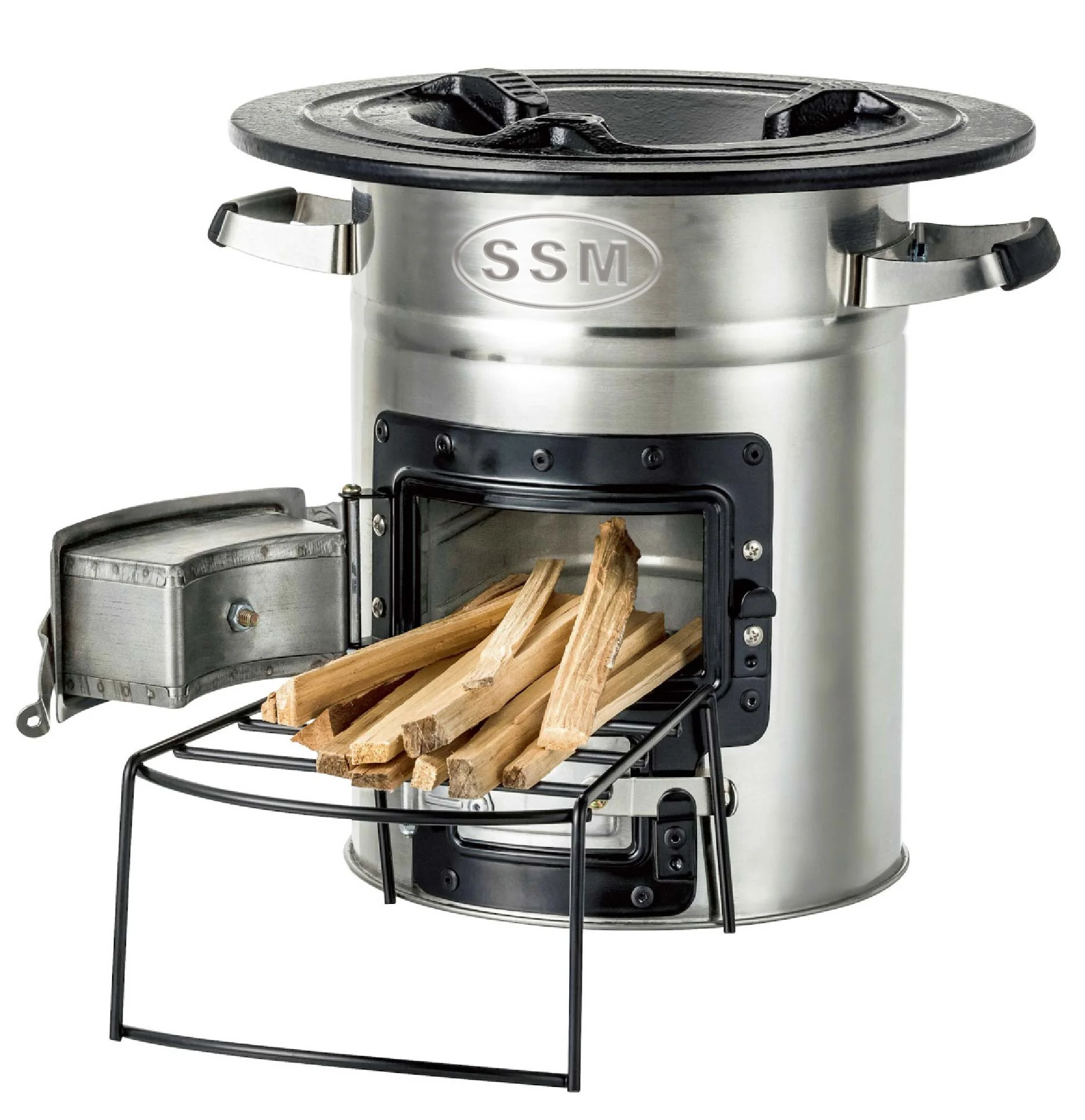  portable two doors clean cookstove wood stove for outdoor