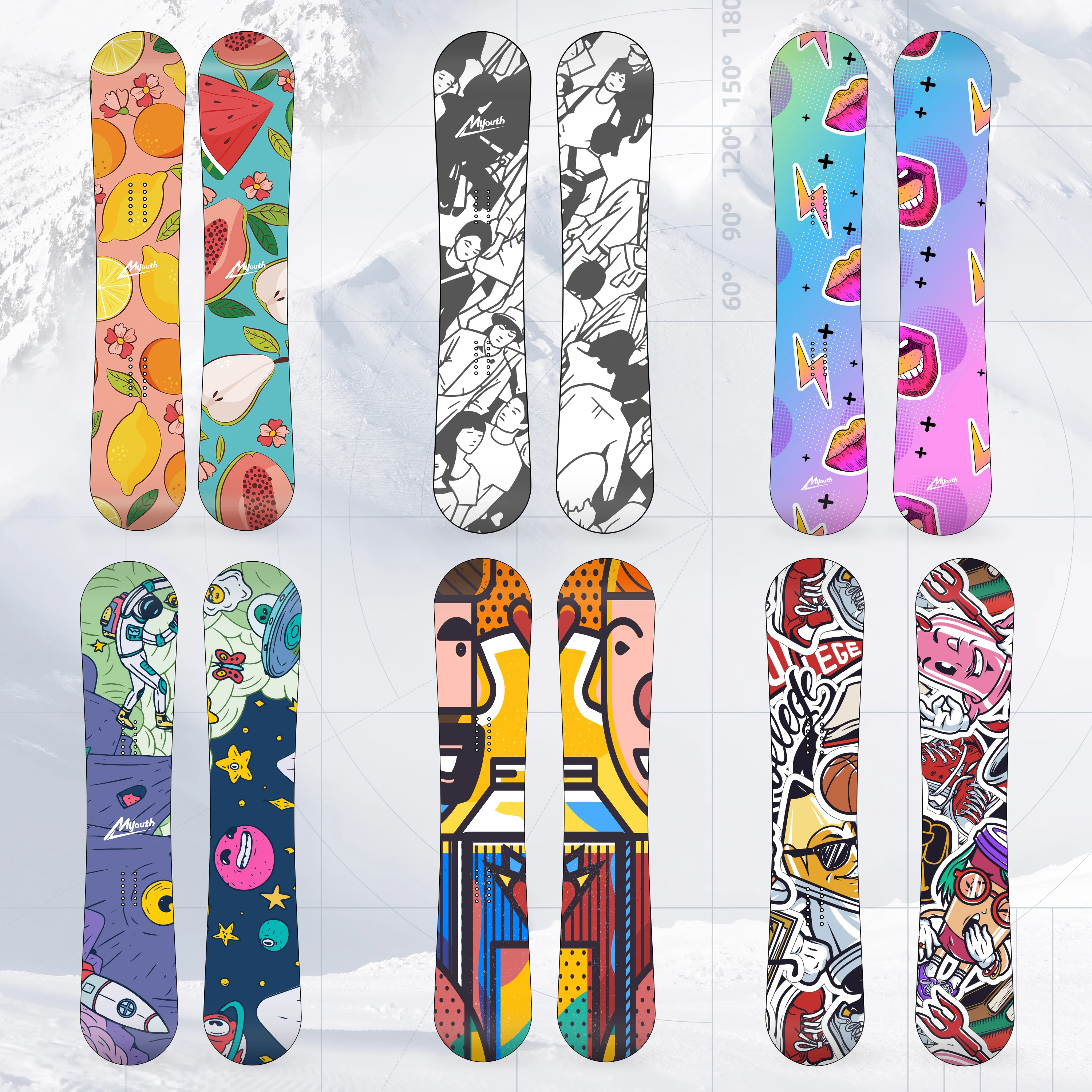 Competition Snowboard set all mountain Snowboard with Bindings Carbon fiber Equipment