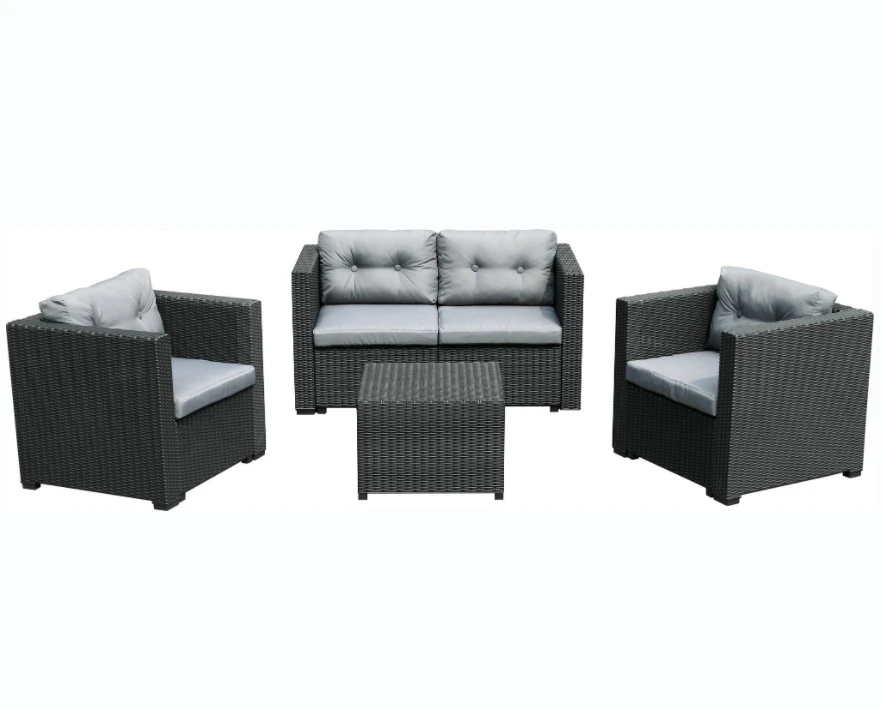 4pcs PP Outdoor Sofa Set Living Room Hotel Villa Park Courtyard Apartment Farmhouse-Versatile Outdoor Furniture
