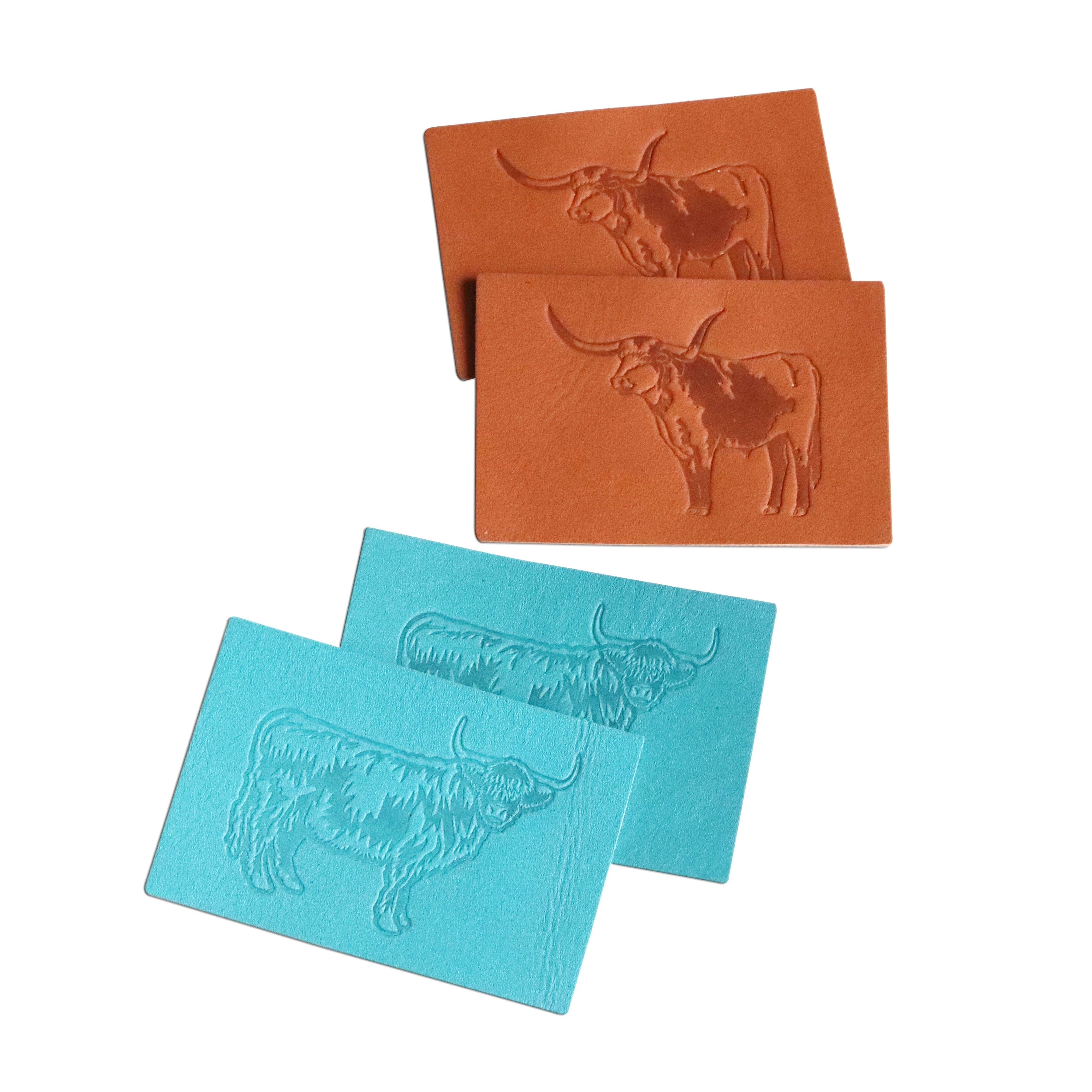 custom self adhesive backing emboss genuine leather labels new iron on real leather vegan engraver laser logo patch