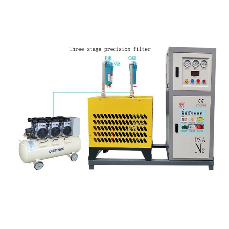 3 cbm High Purity food package nitrogen generator N2 gas generator for food shop
