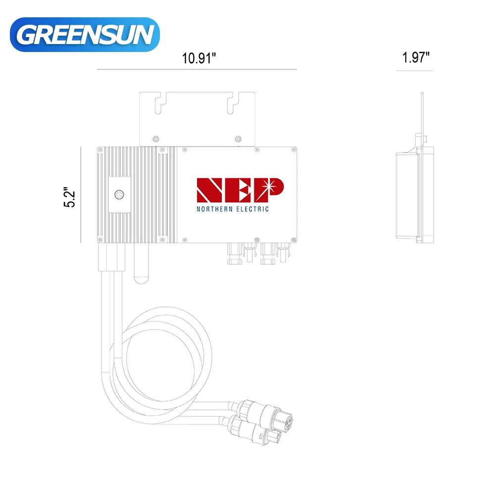 NEP Brand Microinverter 300w 600w 800w EU Standard Voltage Single Phase Small PV Inverter For Household