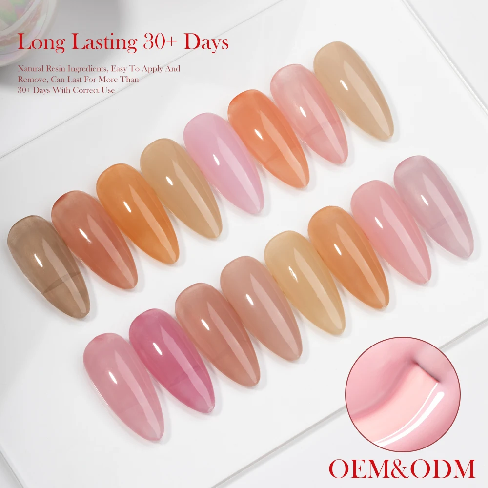 Transparent Color Gel Nail Supplies Wholesale 320 Colors OEM Free HEMA Nail Gel Polish UV Gel Nail Polish