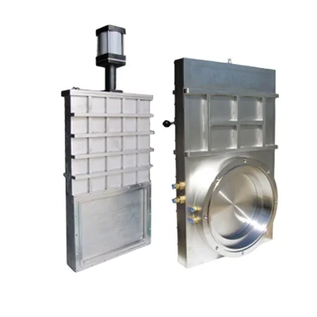 WATER-COOLED HIGH VACUUM GATE VALVE/FLAPPER VALVE Manual / Pneumatic