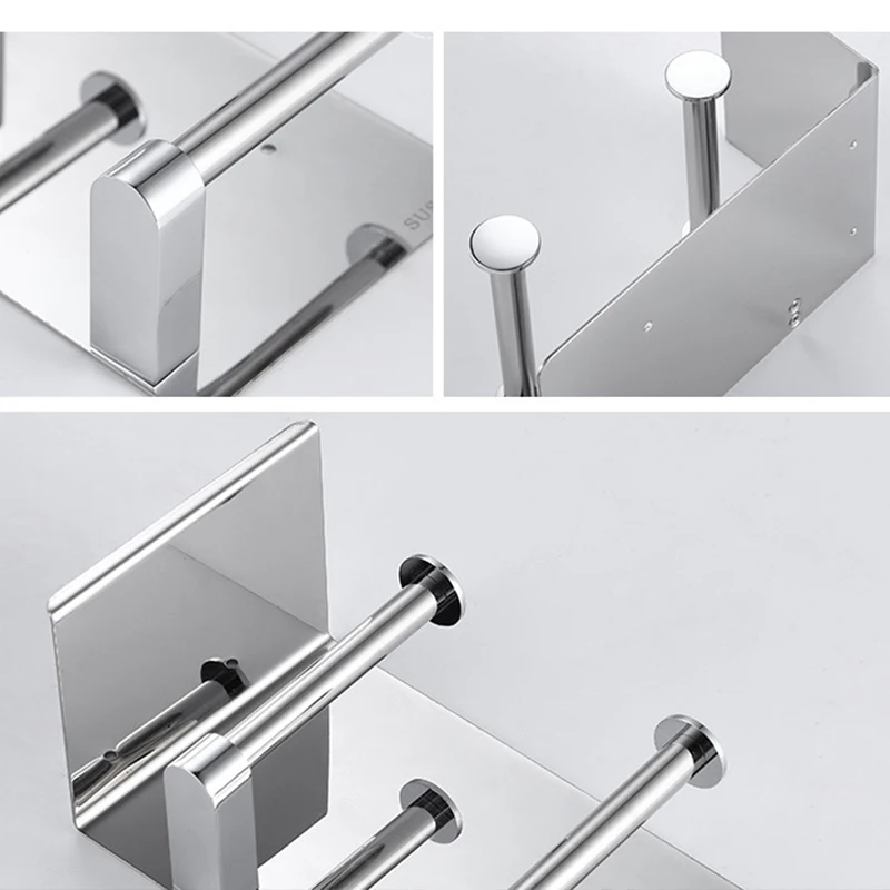 Sanga  New Design Stainless Steel Wall Mounted Phone Shelf and Paper Towel Holder Wholesale Bathroom Storage Rack