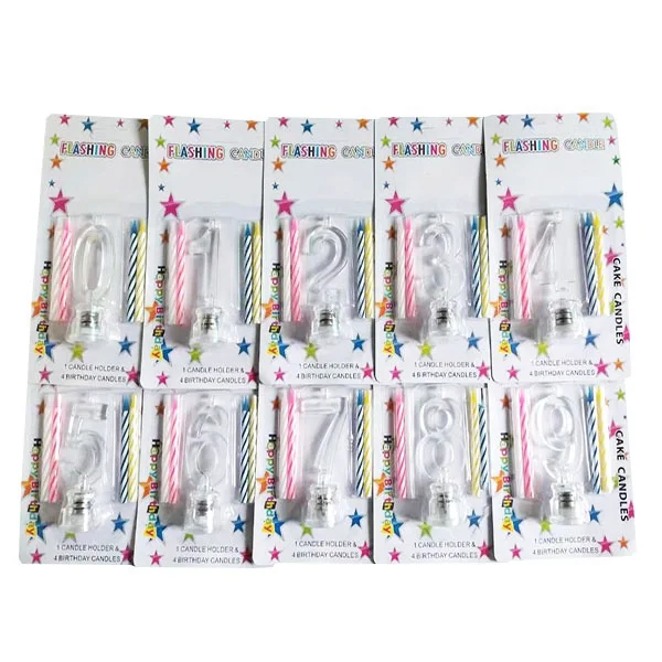 
2021 wholesales cross-border adult children wedding birthday party number led candle 