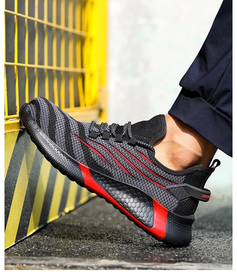 wholesale mens fashion safety shoes lightweight and breathable protective factory work shoes for men safety shoes price OEM ODM