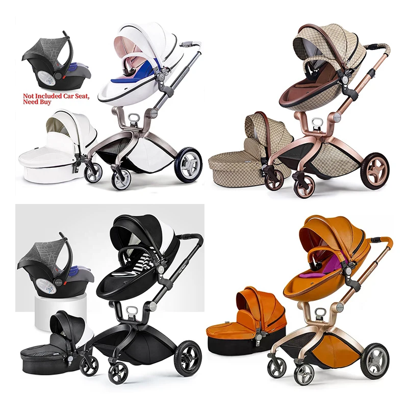 
Purorigin Newborn Lightweight Baby Stroller Bassinet Carriage High Landscape Luxury Pram 3-in-1 Shock-Resistant Travel Stroller 