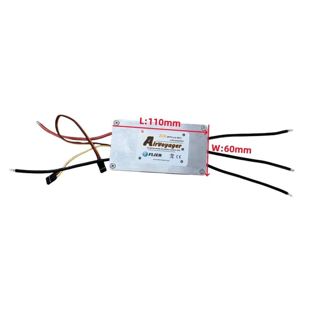 Flier high voltage 400V 20A esc electronic speed controller for airplane uav fpv