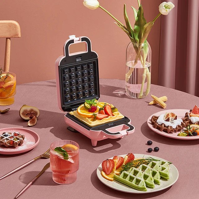 2022 Hot Sale Electric Non-Stick Portable Pocket Heart Shape Flat Personalized multifunction Mini Waffle Maker