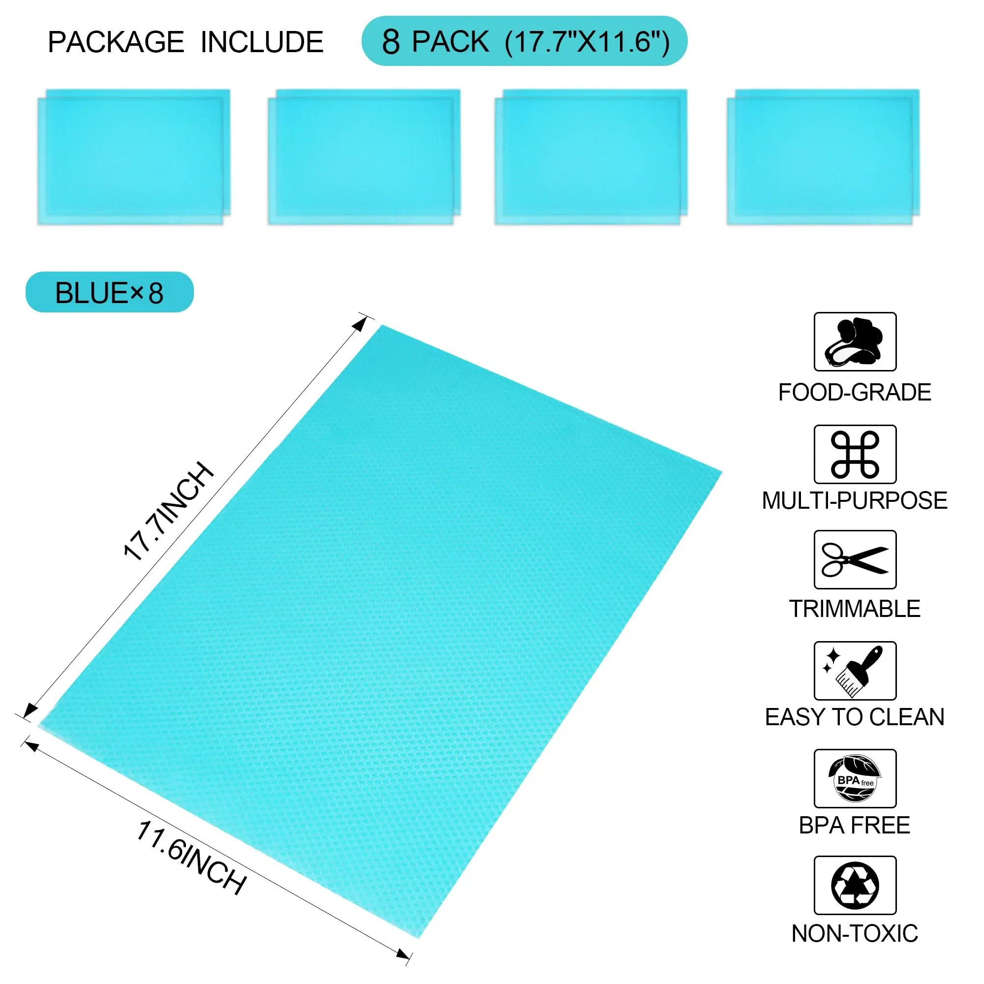 Refrigerator Liners Mats Washable Refrigerator Mats Liner Waterproof Oilproof Fridge Liners