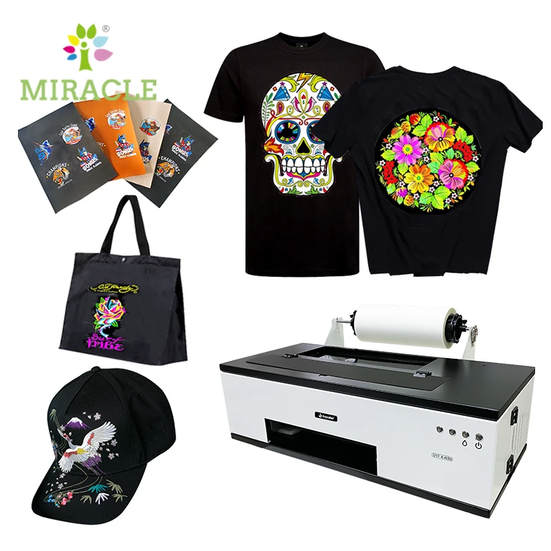 A3 White Ink Circulation System T shirt Printing DTF Printer PET Film Garment Textiles Heat Transfer DTF  Ink Printers