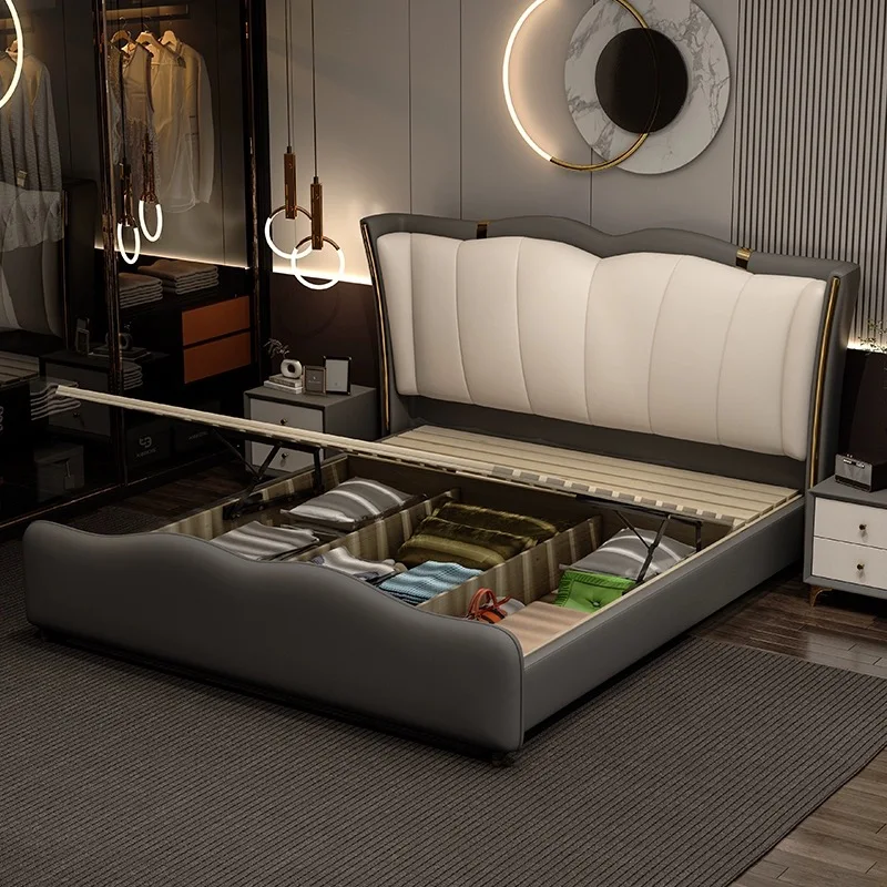 Up-holstered Beds King Size Bed Frame Luxury Bedroom Furniture Set Luxury King Size Bed Classic