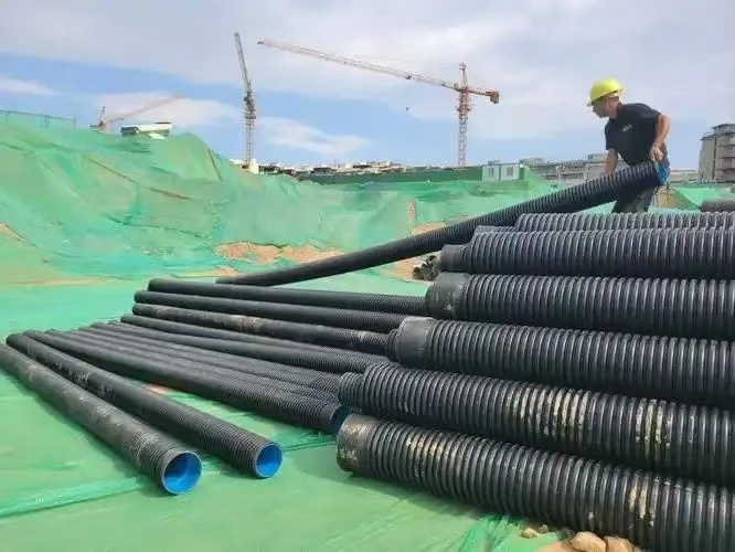 Double-Wall Corrugated Drainage Pipe PE/PP/PPS Flexible High Pressure 6mm Thickness Head Socket Connection Moulded Processed