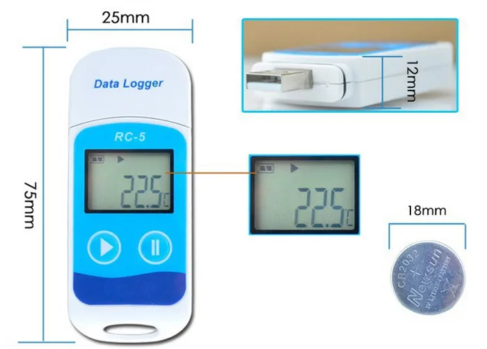 Elitech Temperature Recorder Mini USB temperature data logger  RC-5