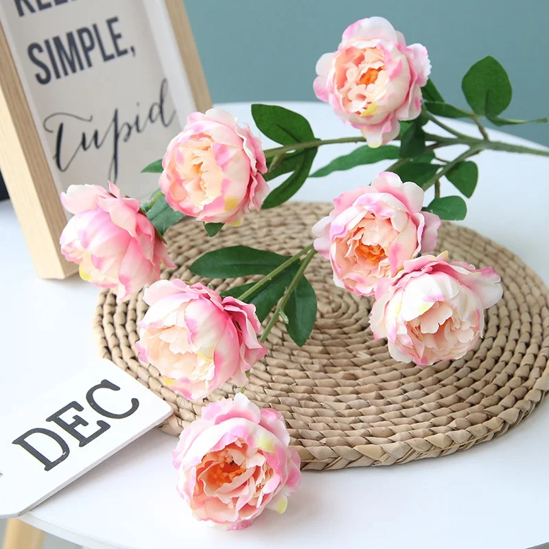  Высококачественный латексный цветок пиона на ощупь искусственный букет для свадьбы украшение дома
