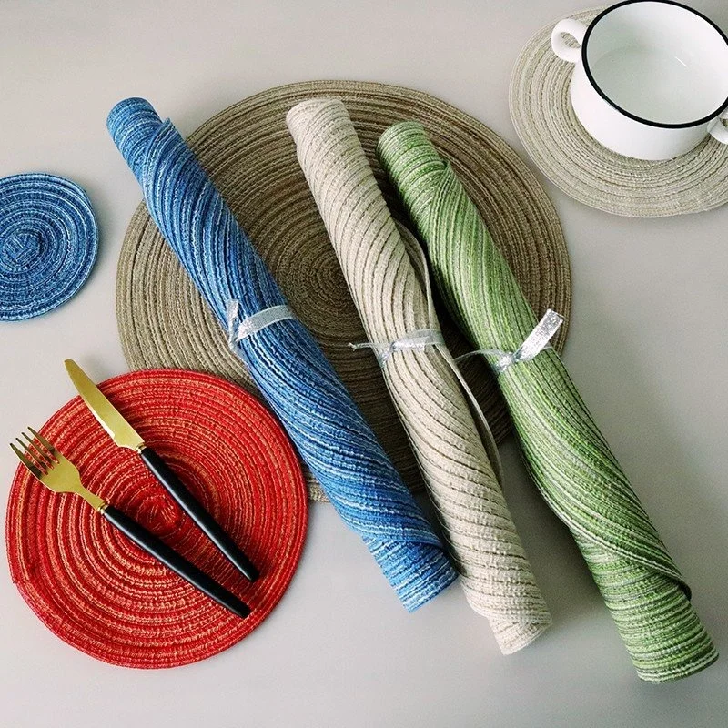 Wholesale Round PP material  woven Placemat table mat
