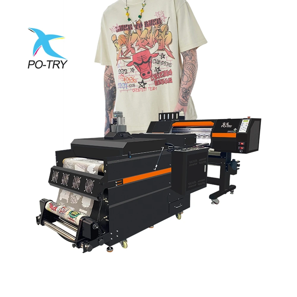 POTRY 4720 i3200 4 Print head xp600 A2 60cm A4 30cm heat transfer direct to film inkjet DTF printer