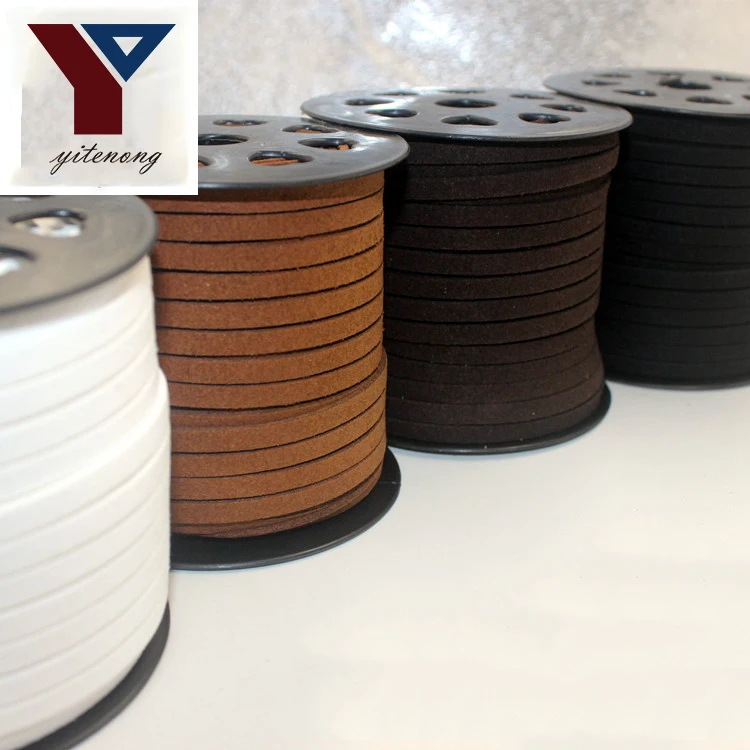 Wholesale 3/4/5/8/10/15/20Mm Korean Suede Leather Cords Deerskin Rope Double-Sided Velvet Braided Bracelet Necklace Rope