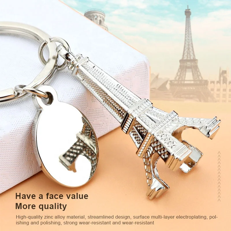 Eiffel tower shape key chains Chinese supplier Christmas gift Multi-purpose fast deliver promotional metal keychain