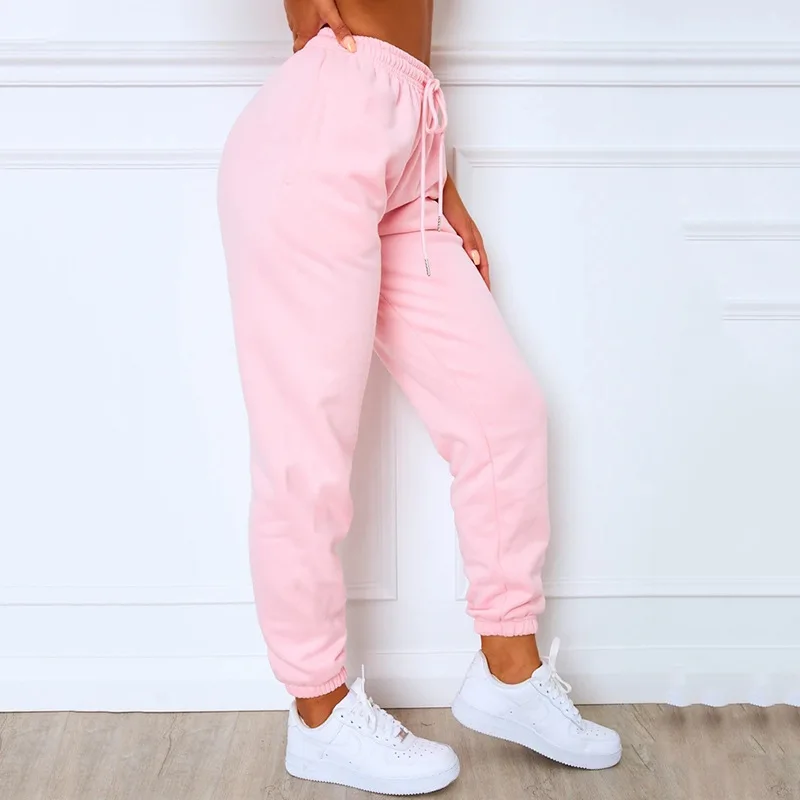 Custom Logos Ladies Sweatpants Loose Harem Pants Sport Jogger In Stocks Women Casual Pants & Trousers