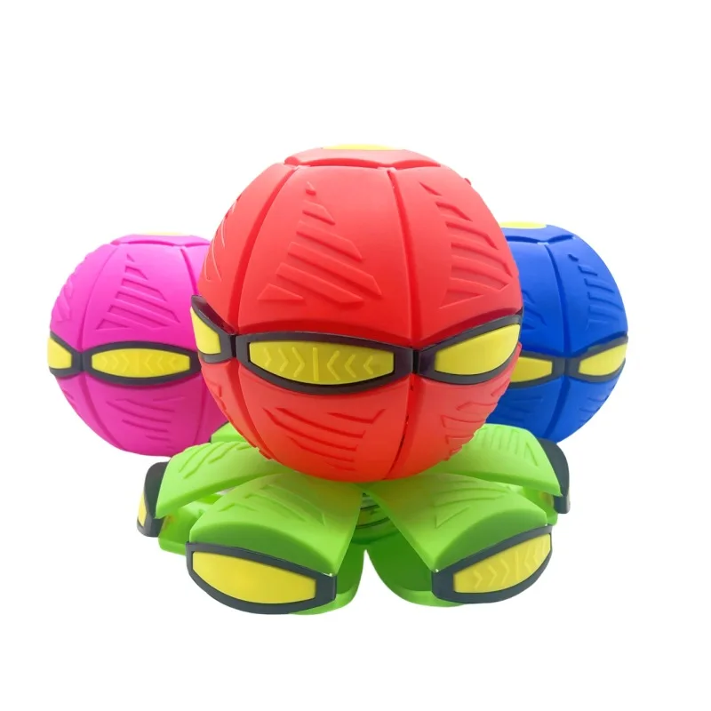 JOYSING Outdoor Interactive Flying Disc Ball Toys for Dogs and Cats with Automatic Rebound and Light Up Dog UFO Ball Toys