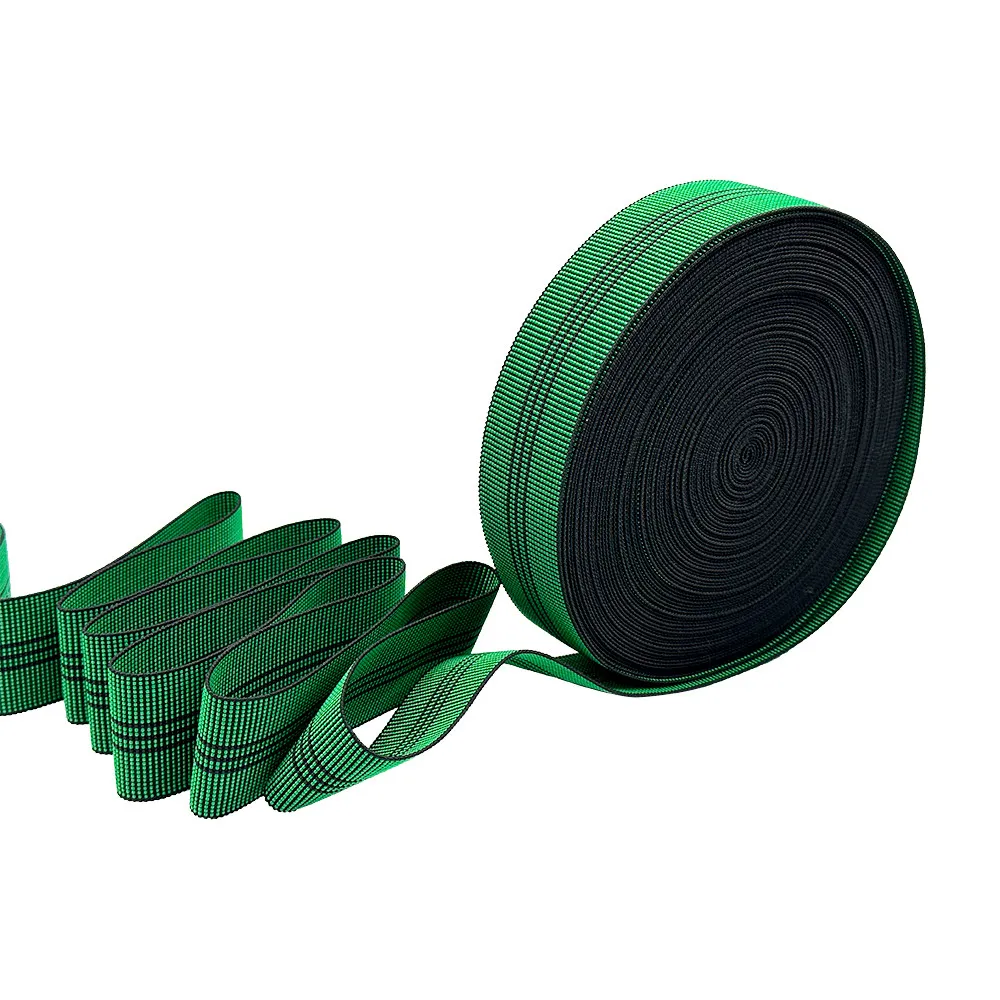 Green Webbing Polypropylene Tape Sofa Elastic Webbing For Furniture Sofa Edge Banding