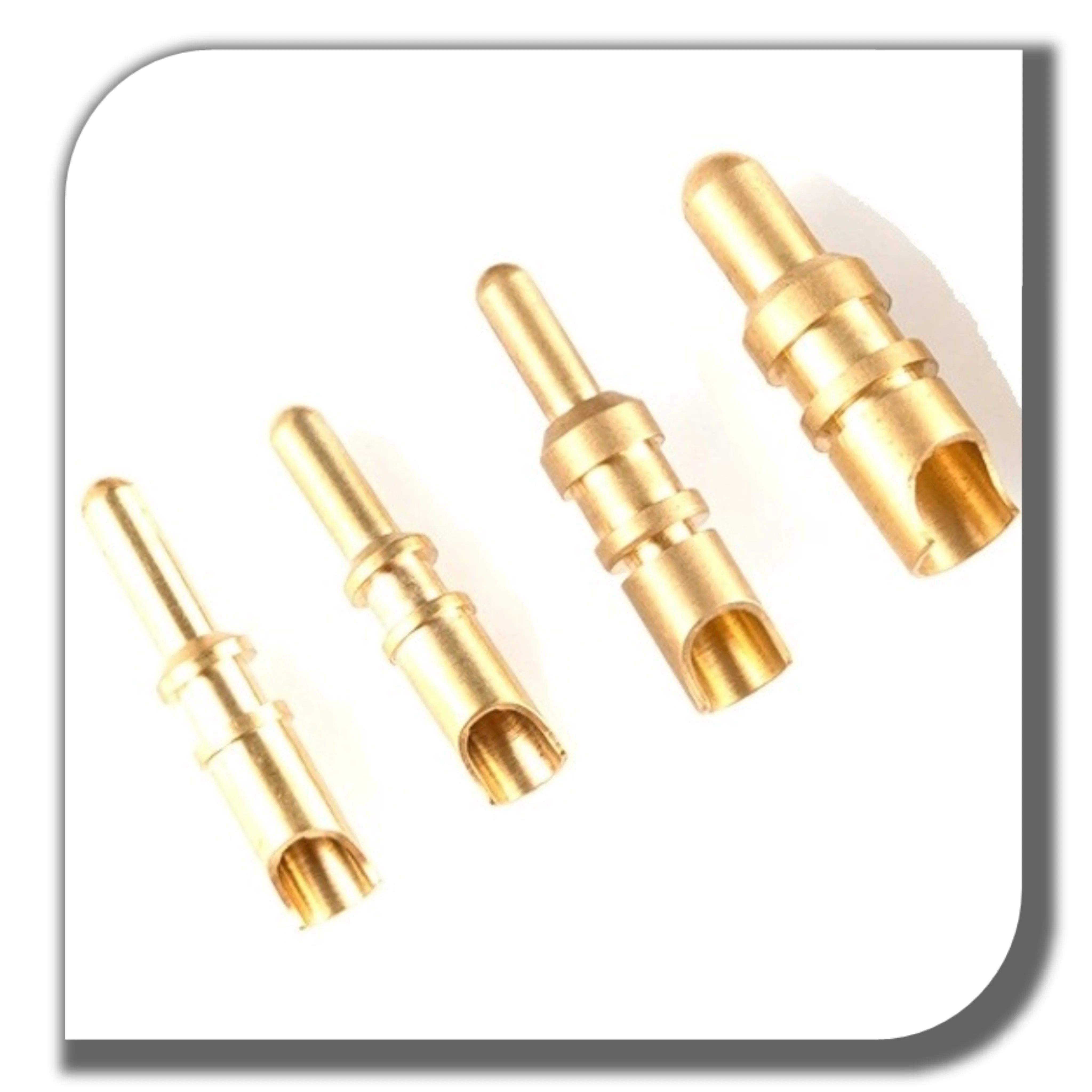 PCB copper welding pin female brass insert pin for welding conector