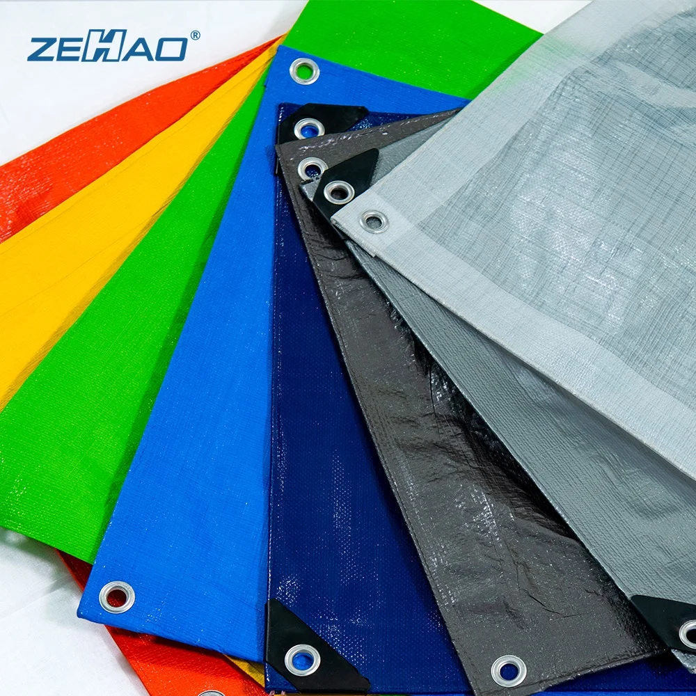 Laminated PE Tarpaulin Cover Equipment And Vehicles Outdoors Groundsheet Rainproof Camping Shelter For Disaster Relief Tarp