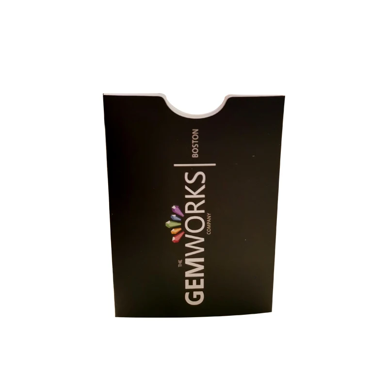 Factory wholesale customized brand logo printing paper card sleeve for hotel room card